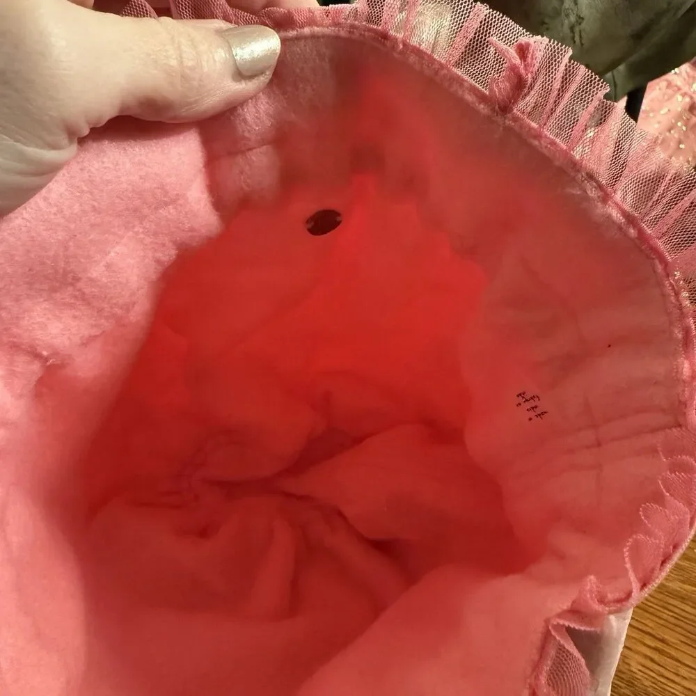 Free People Sparkle Pink Celebration Gift Sack/Make Up Bag/Closet Decoration NWT